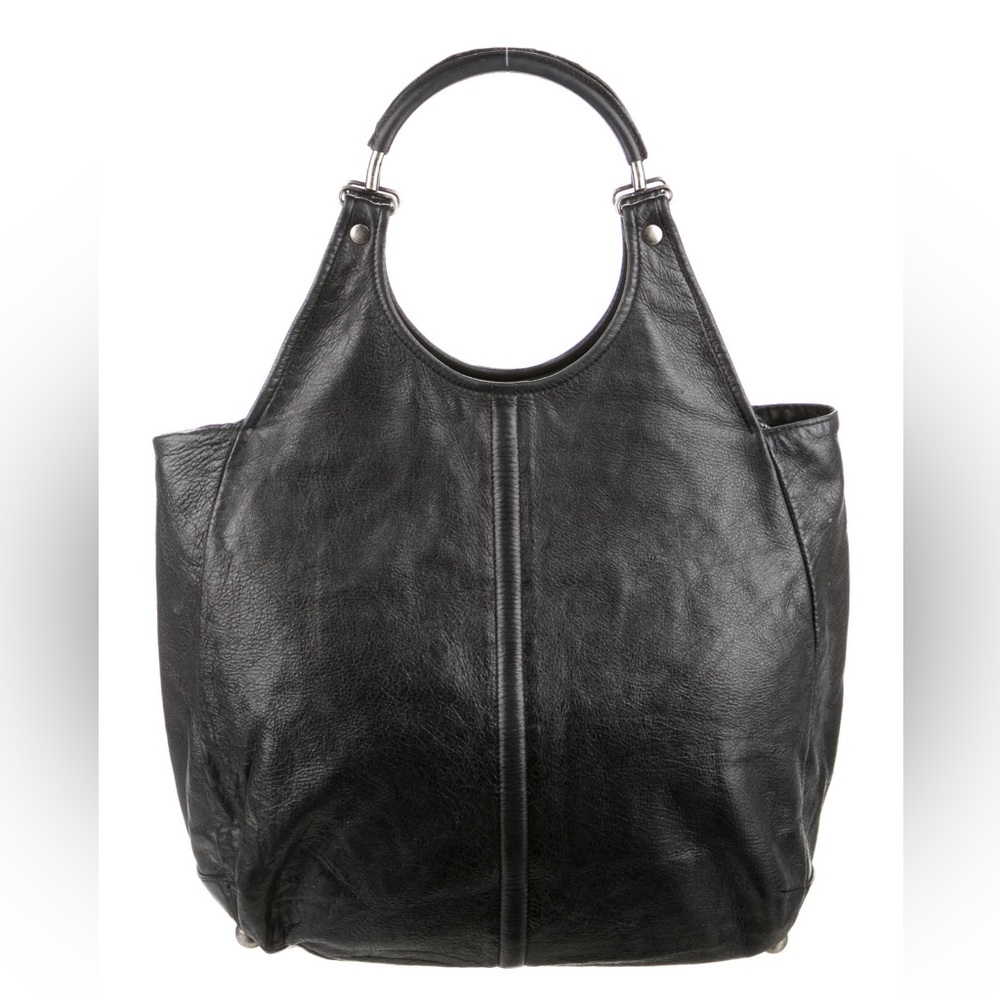 ‼️SOLD‼️BALENCIAGA Black Chevre Leather Ring Hobo Bag